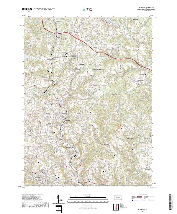 USGS Topographic Map – Glenshaw