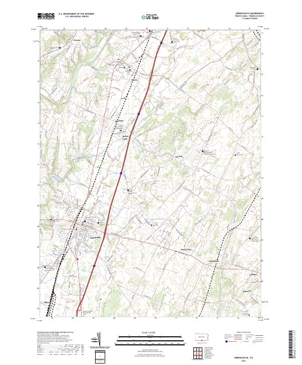 USGS Topographic Map – Greencastle