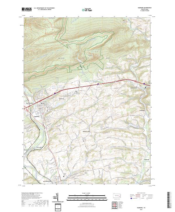 USGS Topographic Map – Hamburg