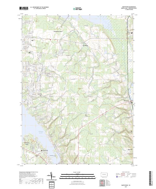 USGS Topographic Map – Hartstown