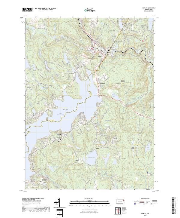 USGS Topographic Map – Hawley