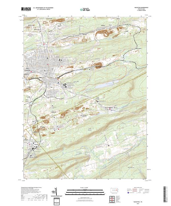 USGS Topographic Map – Hazleton