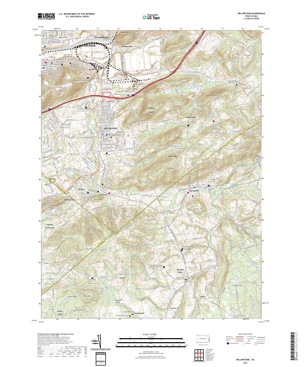 USGS Topographic Map – Hellertown