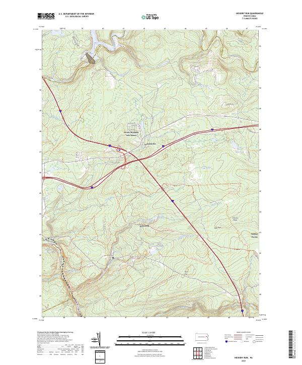USGS Topographic Map – Hickory Run