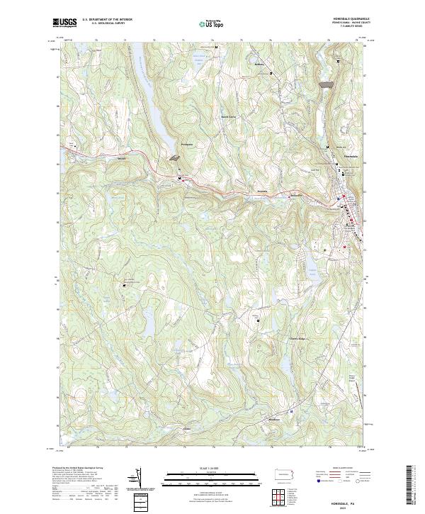 USGS Topographic Map – Honesdale