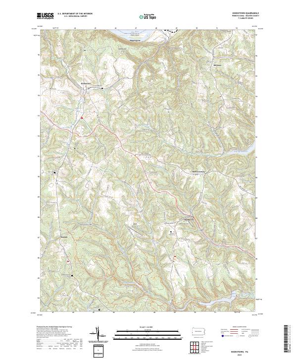 USGS Topographic Map – Hookstown