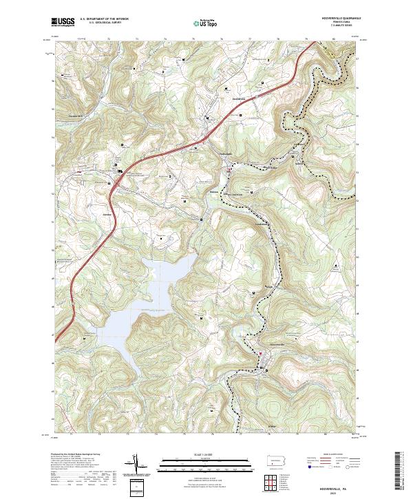 USGS Topographic Map – Hooversville