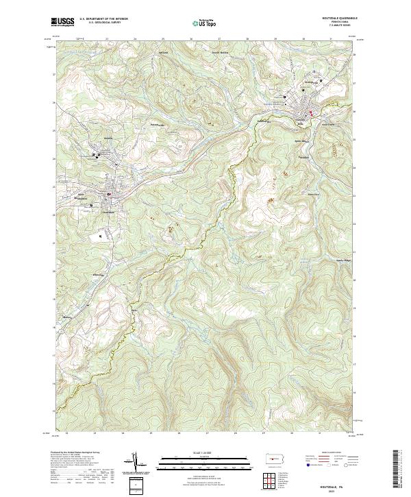 USGS Topographic Map – Houtzdale