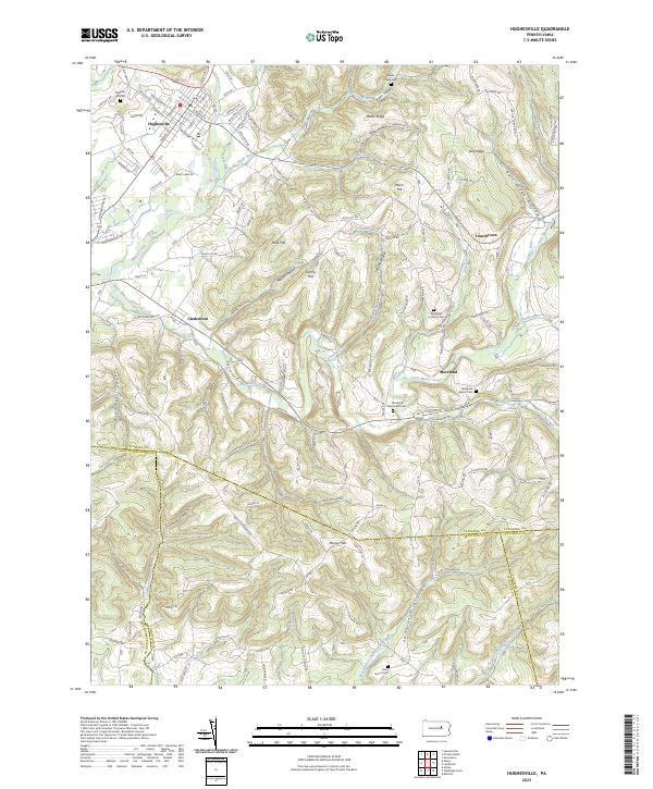 USGS Topographic Map – Hughesville