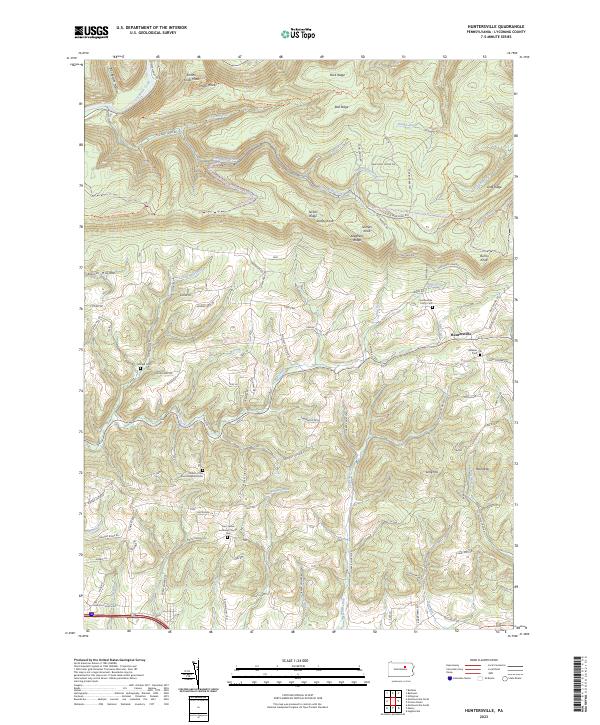 USGS Topographic Map – Huntersville