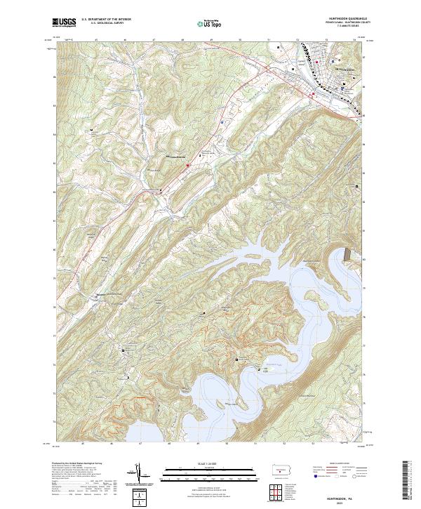 USGS Topographic Map – Huntingdon