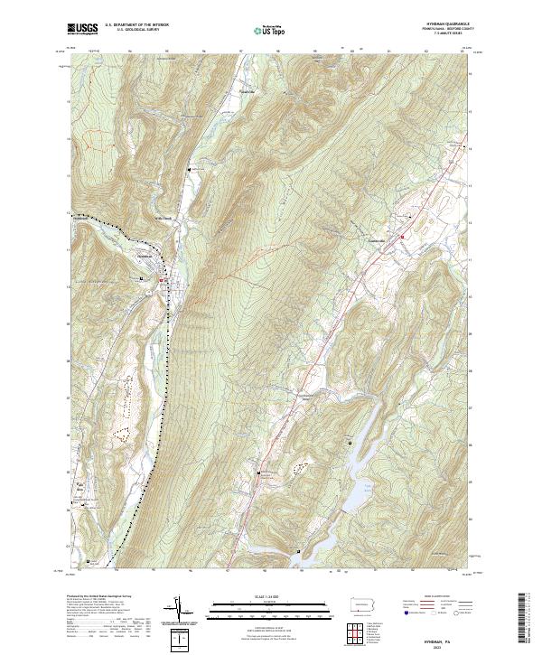 USGS Topographic Map – Hyndman