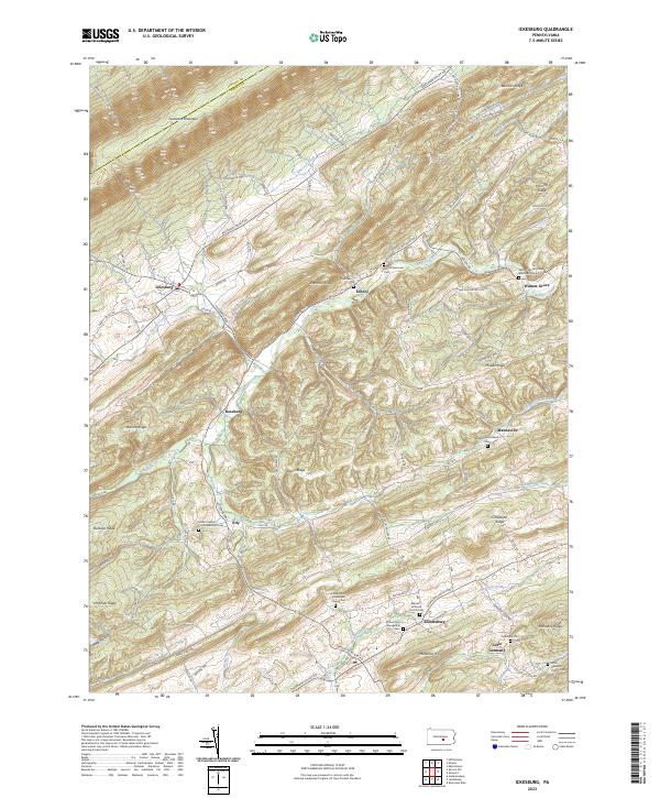 USGS Topographic Map – Ickesburg