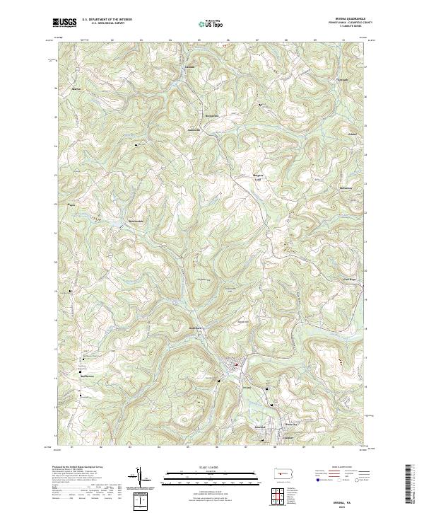 USGS Topographic Map – Irvona