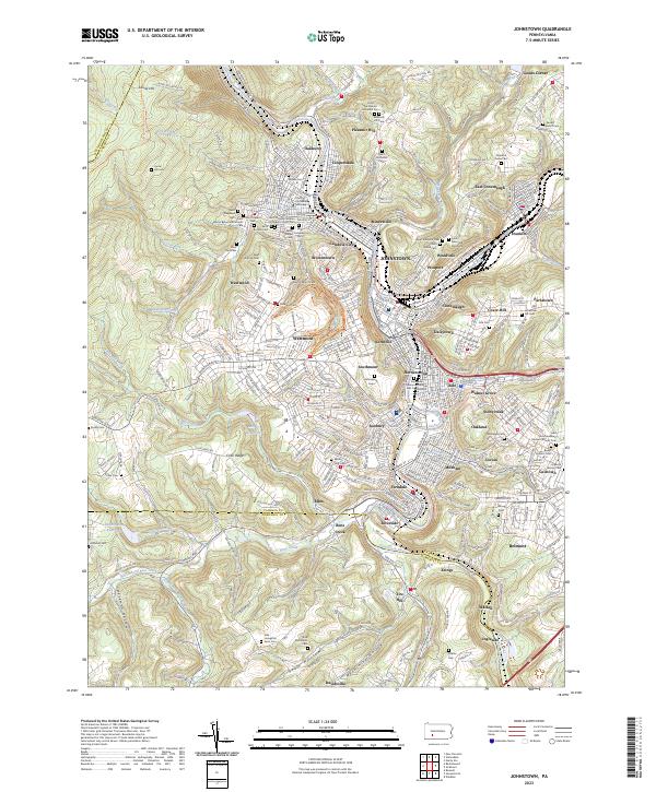USGS Topographic Map – Johnstown