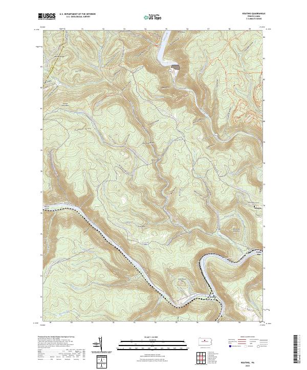 USGS Topographic Map – Keating