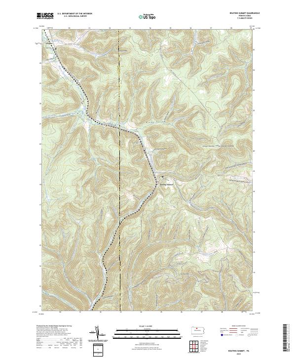 USGS Topographic Map – Keating Summit