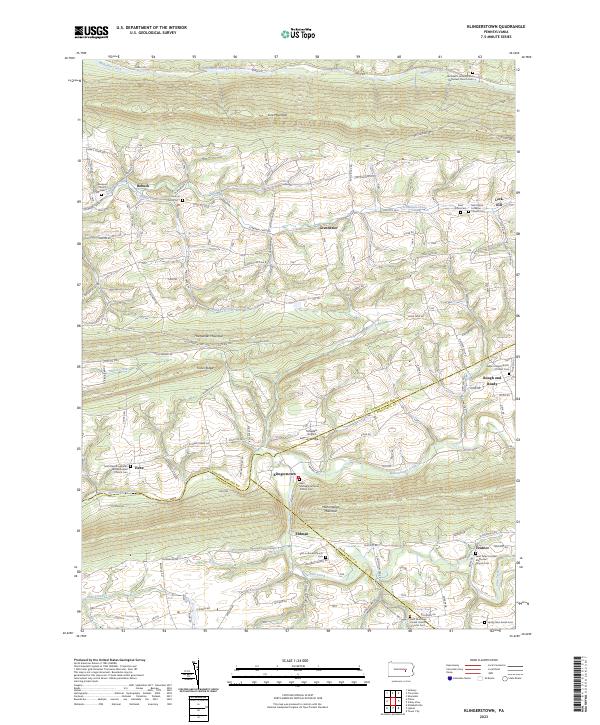 USGS Topographic Map – Klingerstown