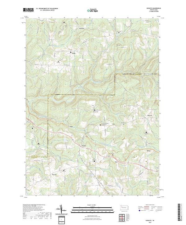 USGS Topographic Map – Kossuth