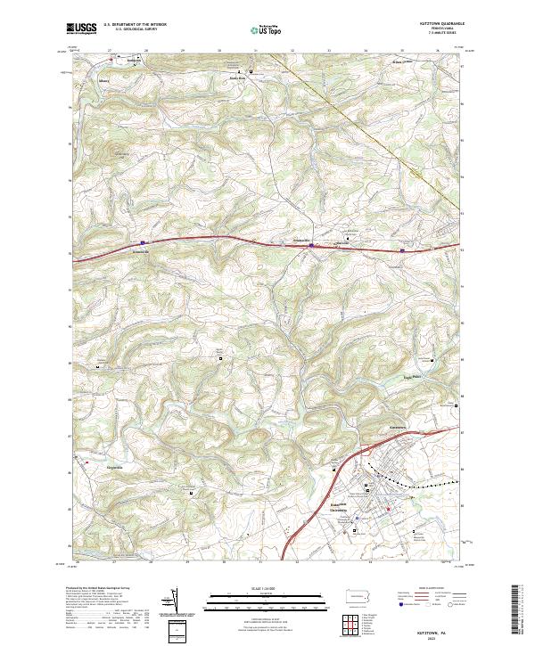 USGS Topographic Map – Kutztown