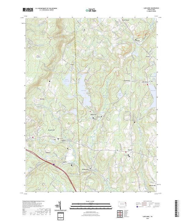 USGS Topographic Map – Lake Ariel
