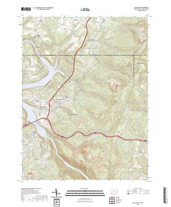 USGS Topographic Map – Lake Lynn