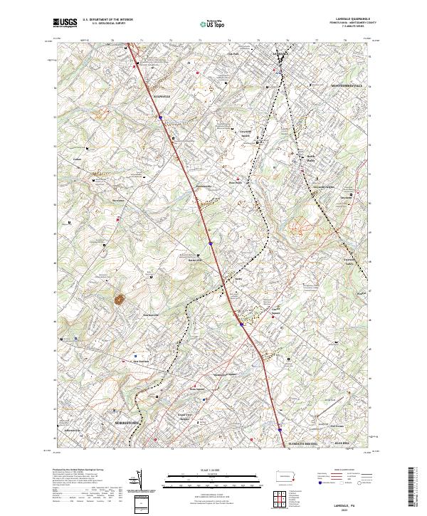 USGS Topographic Map – Lansdale