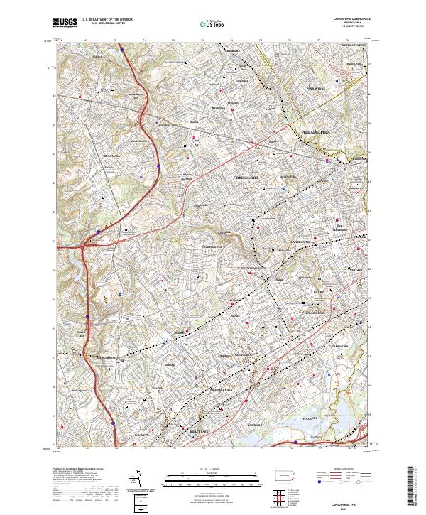 USGS Topographic Map – Lansdowne