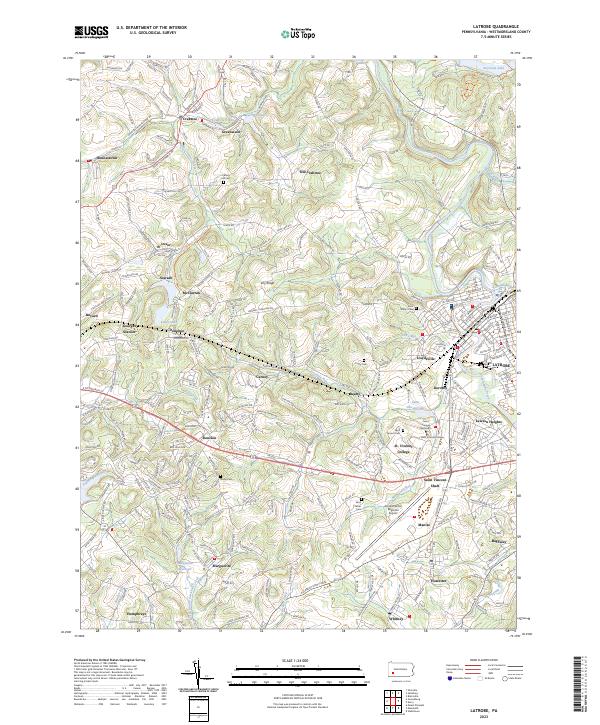 USGS Topographic Map – Latrobe