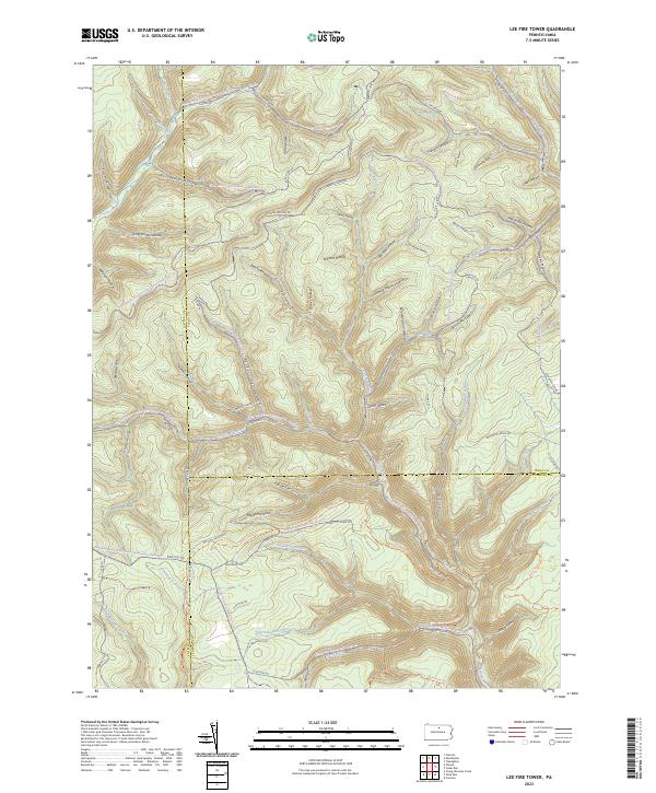 USGS Topographic Map – Lee Fire Tower
