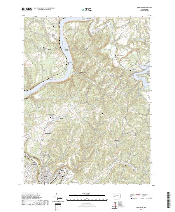 USGS Topographic Map – Leechburg