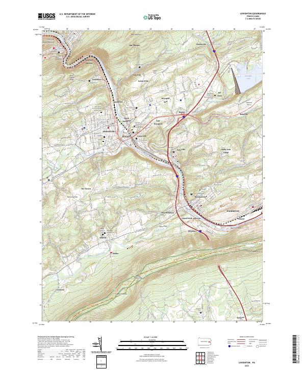 USGS Topographic Map – Lehighton