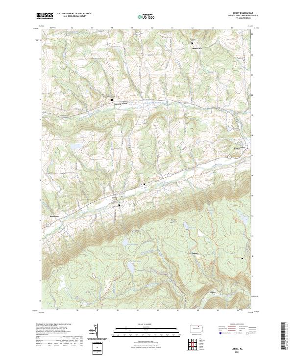 USGS Topographic Map – Leroy