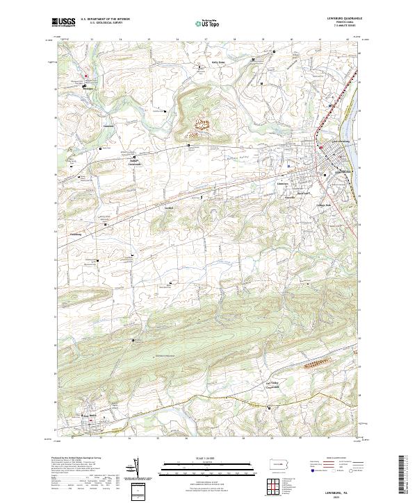 USGS Topographic Map – Lewisburg