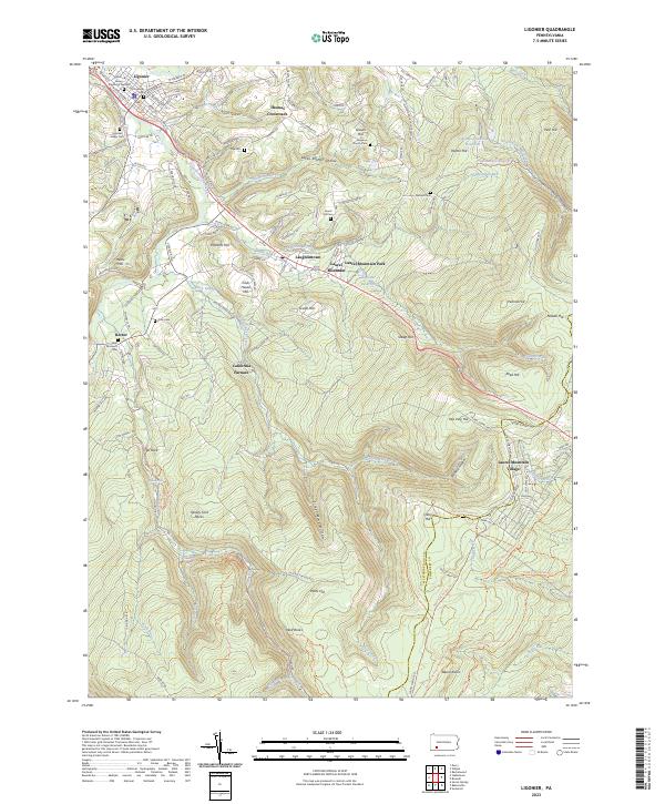USGS Topographic Map – Ligonier