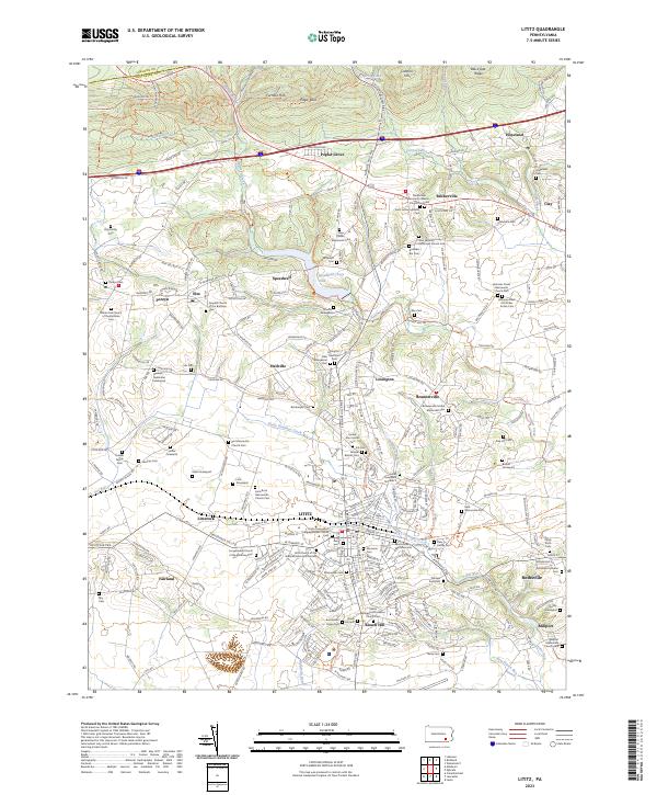 USGS Topographic Map – Lititz