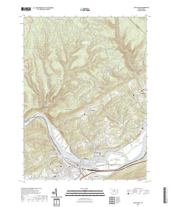 USGS Topographic Map – Lock Haven
