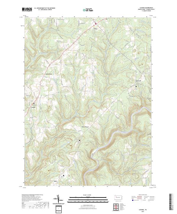USGS Topographic Map – Lucinda
