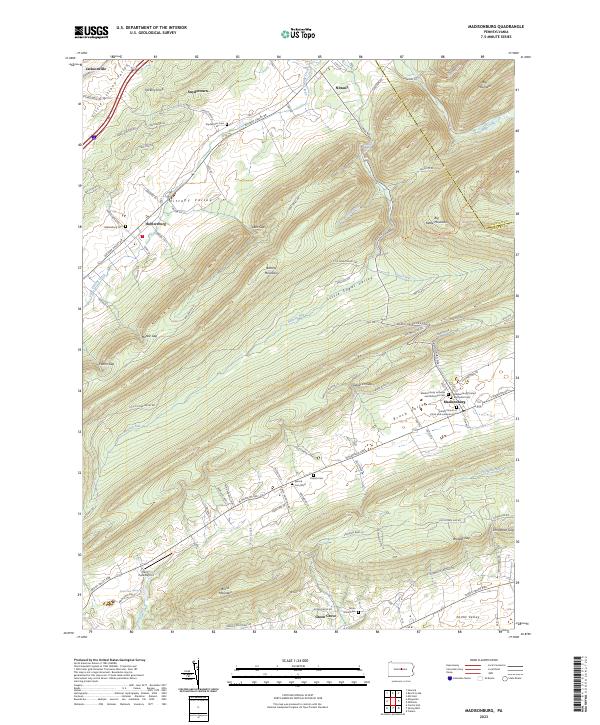 USGS Topographic Map – Madisonburg