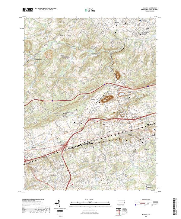 USGS Topographic Map – Malvern