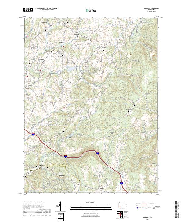 USGS Topographic Map – Mammoth
