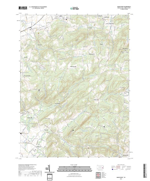 USGS Topographic Map – Manatawny