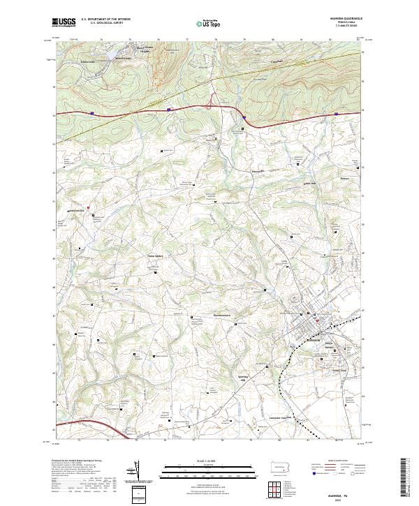 USGS Topographic Map – Manheim