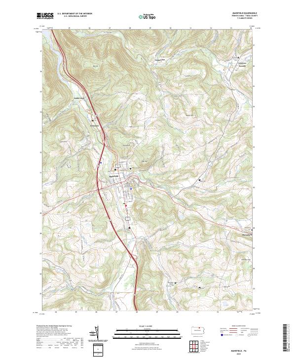 USGS Topographic Map – Mansfield
