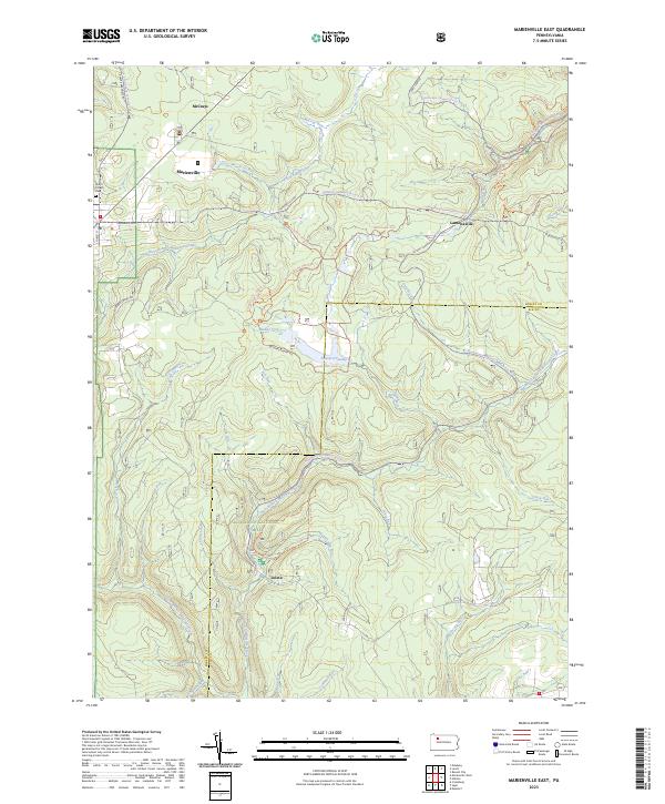 USGS Topographic Map – Marienville East
