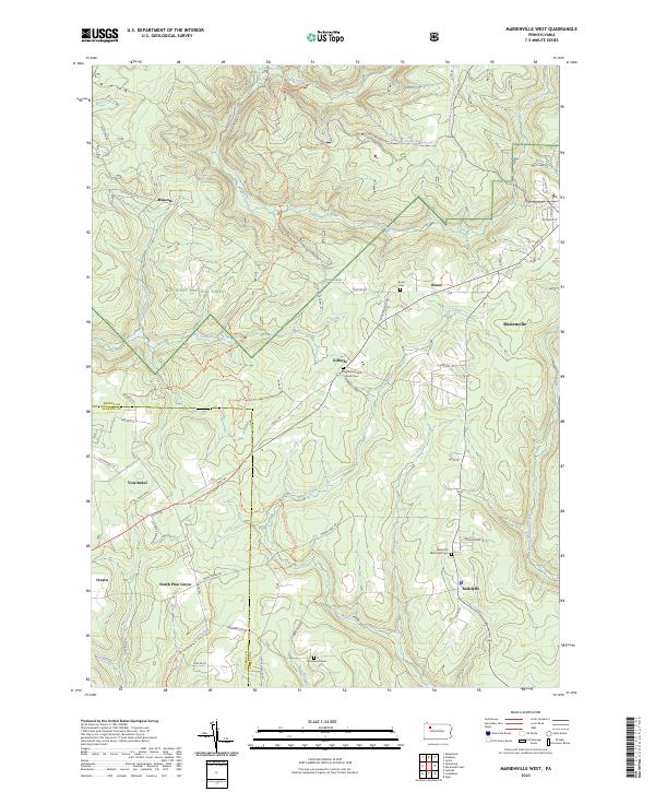 USGS Topographic Map – Marienville West