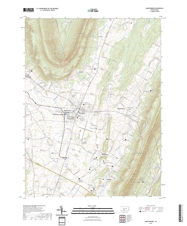 USGS Topographic Map – Martinsburg