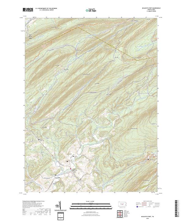 USGS Topographic Map – McAlevys Fort