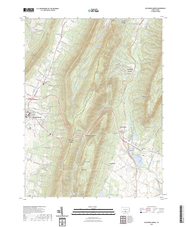 USGS Topographic Map – McConnellsburg