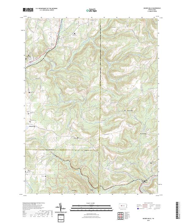 USGS Topographic Map – McGees Mills